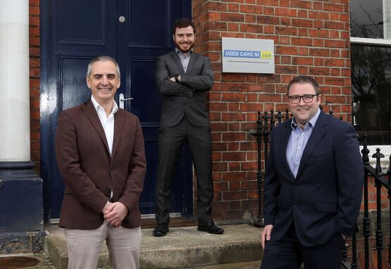 Used Cars NI management team: Dr Cecil Hetherington, chairman; Colin Quigg, business development manager; and Stephen Kelly, managing director.