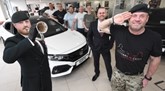 Pictured (from left): Billy Taylor, Vertu Honda Sunderland general manager with representatives from Veterans in Crisis Sunderland