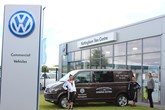 Off to Rio: Ellie (left) and Becky Downie receive extra support from Volkswagen Van Centre Nottingham