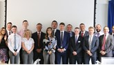Recent graduates from Volvo's New to Car Sales’ programme with Volvo Car UK's managing director, Jon Wakefield (sixth from the left)