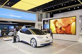 An ID.3 electric vehicle (EV) on dispaly at the “Brand Experience New Volkswagen” congress in Wolfsburg