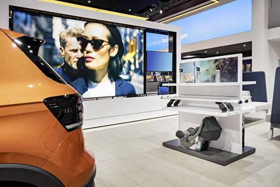 A workshop area at the “Brand Experience New Volkswagen” congress in Wolfsburg