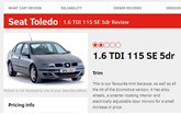Seat Toledo print screen What Car 