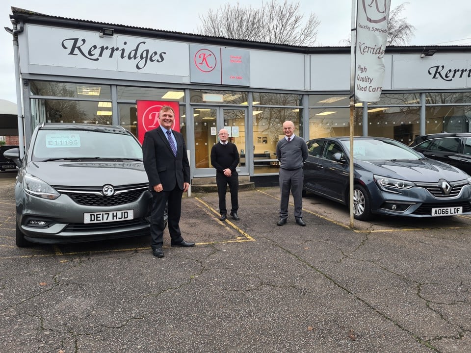 Matthew Huke-Jenner, managing director of Mitchells, with Chris (centre) and Mark Kerridge