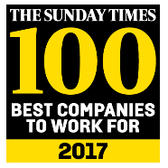The 2017 Sunday Times Best 100 Companies To Work For logo