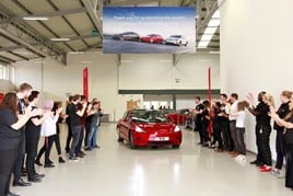 The arrival of the first right-hand-drive Tesla Model 3s to the UK