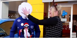 Pie in the face: Wessex Garages' Christmas video 2015
